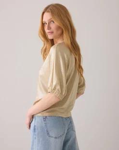 Top in metallic jersey^Summum Clearance