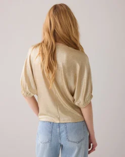 Top in metallic jersey^Summum Clearance