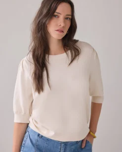 Top with puffed sleeves^Summum Online
