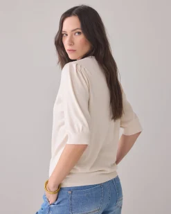 Top with puffed sleeves^Summum Online