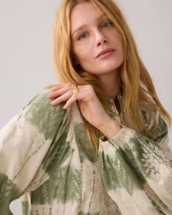Top with tie dye print and lurex^Summum Discount
