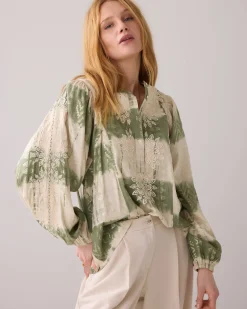 Top with tie dye print and lurex^Summum Discount