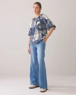 Top with wave print^Summum Fashion