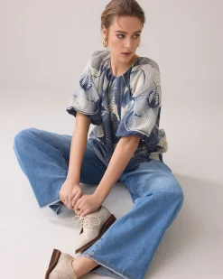 Top with wave print^Summum Fashion