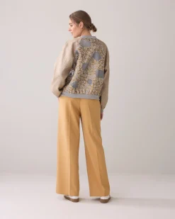 Trousers with pleated waistband^Summum Hot