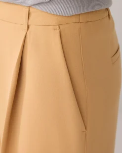 Trousers with pleated waistband^Summum Hot
