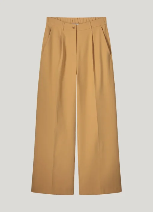 Trousers with pleated waistband^Summum Hot