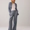 Wide-leg linen-blend trousers^Summum Discount