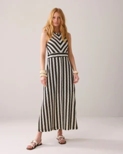 Zigzag maxi-dress^Summum Best