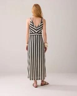 Zigzag maxi-dress^Summum Best