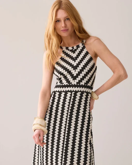 Zigzag maxi-dress^Summum Best