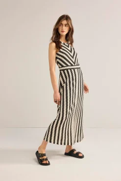 Zigzag maxi-dress^Summum Best