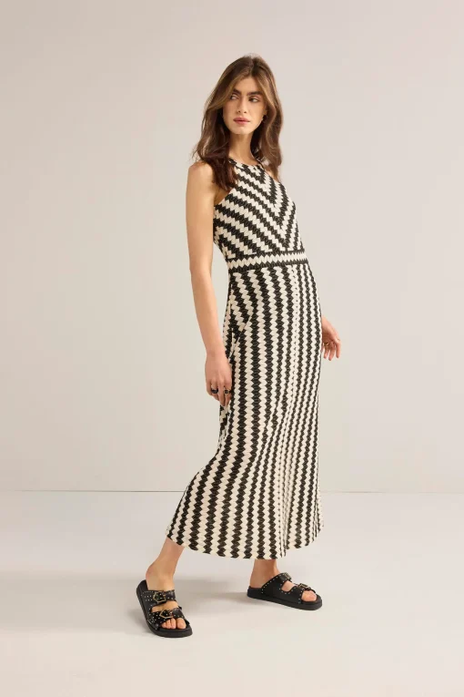Zigzag maxi-dress^Summum Best